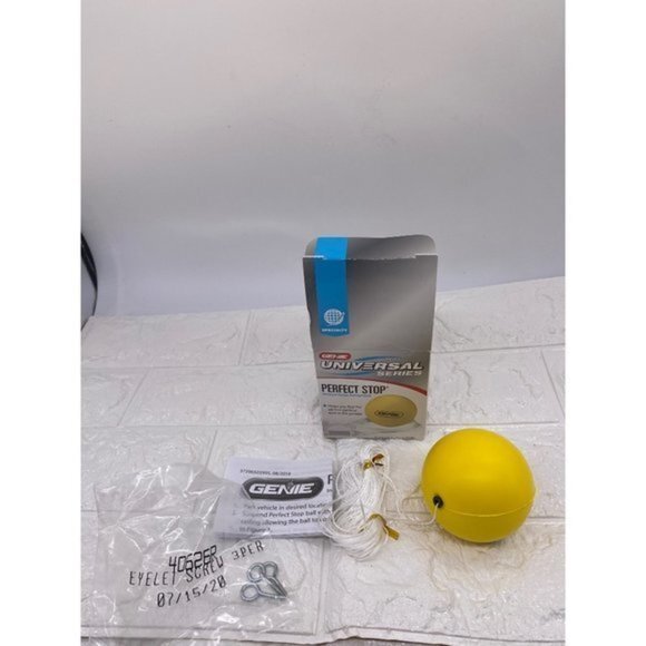 Genie Yellow Perfect Stop Parking Aid – Retractable Ball Compatible with All Gar - Picture 1 of 7